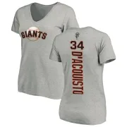 John D'acquisto Women's San Francisco Giants Backer Slim Fit T-Shirt - Ash