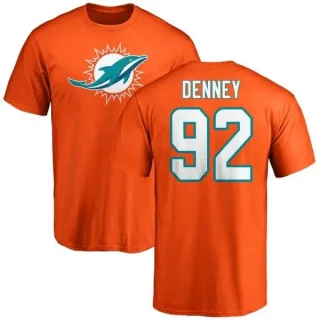 John Denney Miami Dolphins Name & Number Logo T-Shirt - Orange