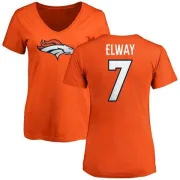 John Elway Women's Denver Broncos Name & Number Logo Slim Fit T-Shirt - Orange