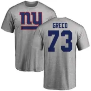 John Greco New York Giants Name & Number Logo T-Shirt - Ash