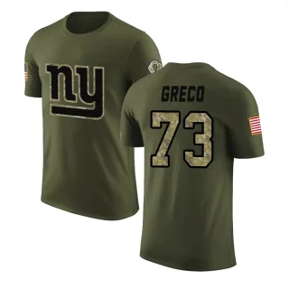 John Greco New York Giants Olive Salute to Service Legend T-Shirt