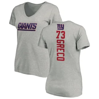 John Greco Women's New York Giants Backer V-Neck T-Shirt - Ash