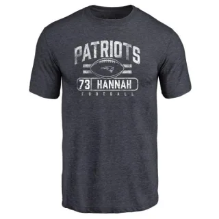 John Hannah New England Patriots Flanker Tri-Blend T-Shirt - Navy