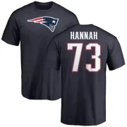 John Hannah New England Patriots Name & Number Logo T-Shirt - Navy