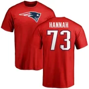 John Hannah New England Patriots Name & Number Logo T-Shirt - Red