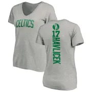 John Havlicek Women's Boston Celtics Ash Backer T-Shirt