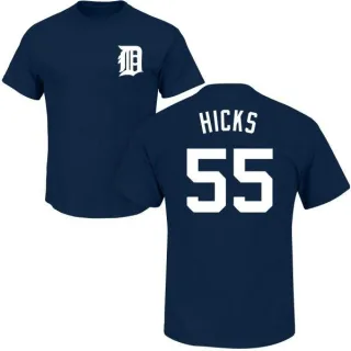 John Hicks Detroit Tigers Name & Number T-Shirt - Navy