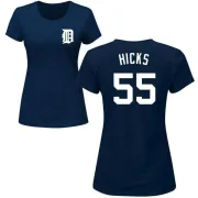 John Hicks Women's Detroit Tigers Name & Number T-Shirt - Navy