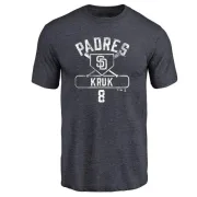 John Kruk San Diego Padres Base Runner Tri-Blend T-Shirt - Navy