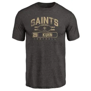 John Kuhn New Orleans Saints Flanker Tri-Blend T-Shirt - Black