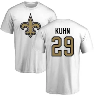 John Kuhn New Orleans Saints Name & Number Logo T-Shirt - White