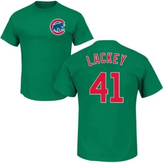 John Lackey Chicago Cubs St. Patrick's Day Name & Number T-Shirt - Green