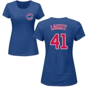 John Lackey Women's Chicago Cubs Name & Number T-Shirt - Royal