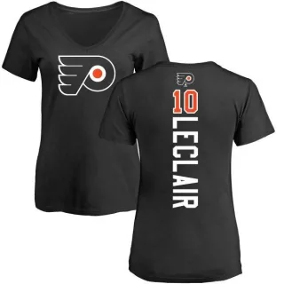 John Leclair Women's Philadelphia Flyers Backer T-Shirt - Black