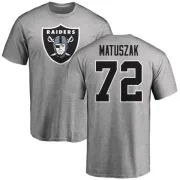 John Matuszak Oakland Raiders Name & Number Logo T-Shirt - Ash