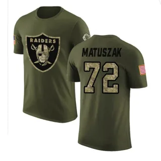 John Matuszak Oakland Raiders Olive Salute to Service Legend T-Shirt