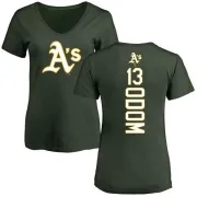 John Odom Women's Oakland Athletics Backer Slim Fit T-Shirt - Green