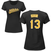 John Odom Women's Oakland Athletics Name & Number T-Shirt - Black