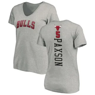 John Paxson Women's Chicago Bulls Ash Backer T-Shirt