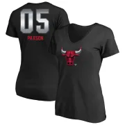 John Paxson Women's Chicago Bulls Black Midnight Mascot T-Shirt