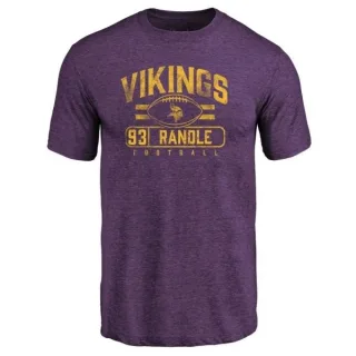 John Randle Minnesota Vikings Flanker Tri-Blend T-Shirt - Purple