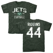 John Riggins New York Jets Green Distressed Name & Number Tri-Blend T-Shirt