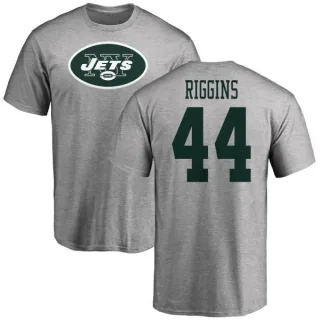 John Riggins New York Jets Name & Number Logo T-Shirt - Ash