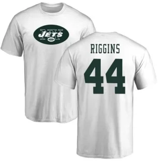 John Riggins New York Jets Name & Number Logo T-Shirt - White