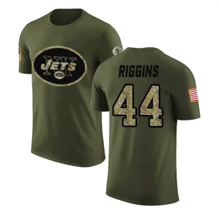 John Riggins New York Jets Olive Salute to Service Legend T-Shirt