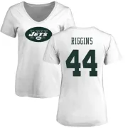 John Riggins Women's New York Jets Name & Number Logo Slim Fit T-Shirt - White