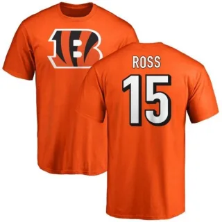 John Ross Cincinnati Bengals Name & Number Logo T-Shirt - Orange