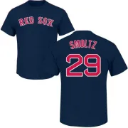 John Smoltz Boston Red Sox Name & Number T-Shirt - Navy