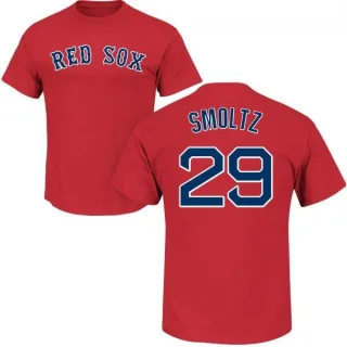 John Smoltz Boston Red Sox Name & Number T-Shirt - Scarlet