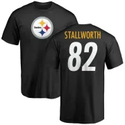 John Stallworth Pittsburgh Steelers Name & Number Logo T-Shirt - Black