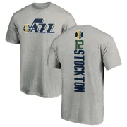 John Stockton Utah Jazz Ash Backer T-Shirt