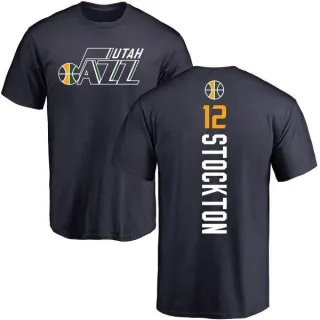 John Stockton Utah Jazz Navy Backer T-Shirt