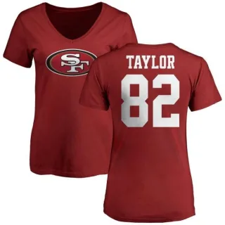 John Taylor Women's San Francisco 49ers Name & Number Logo Slim Fit T-Shirt - Red