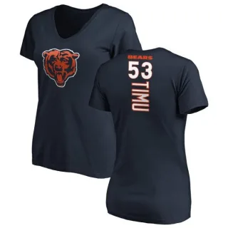 John Timu Women's Chicago Bears Backer Slim Fit T-Shirt - Navy