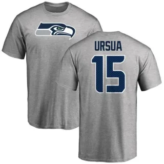 John Ursua Seattle Seahawks Name & Number Logo T-Shirt - Ash