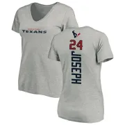 Johnathan Joseph Women's Houston Texans Backer V-Neck T-Shirt - Ash