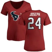 Johnathan Joseph Women's Houston Texans Name & Number Logo Slim Fit T-Shirt - Red