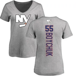 Johnny Boychuk Women's New York Islanders Backer T-Shirt - Ash