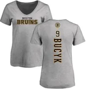 Johnny Bucyk Women's Boston Bruins Backer T-Shirt - Ash