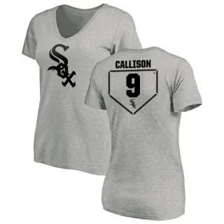 Johnny Callison Women's Chicago White Sox RBI Slim Fit V-Neck T-Shirt - Heathered Gray