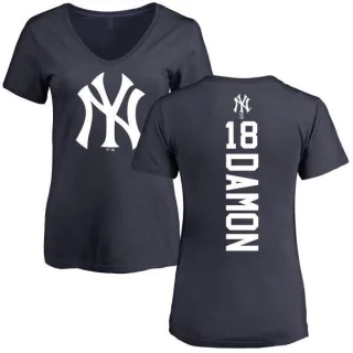 Johnny Damon Women's New York Yankees Backer Slim Fit T-Shirt - Navy