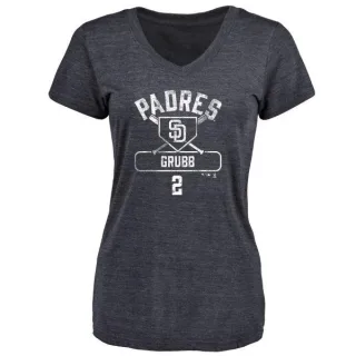 Johnny Grubb Women's San Diego Padres Base Runner Tri-Blend T-Shirt - Navy