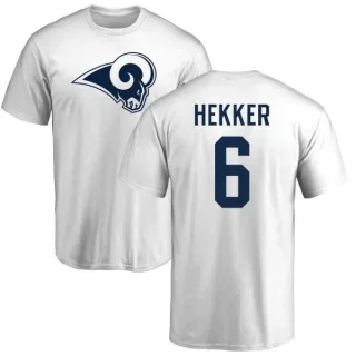 Johnny Hekker Los Angeles Rams Name & Number Logo T-Shirt - White