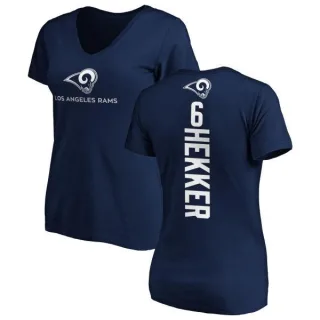 Johnny Hekker Women's Los Angeles Rams Backer Slim Fit T-Shirt - Navy