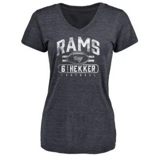 Johnny Hekker Women's Los Angeles Rams Flanker Tri-Blend T-Shirt - Navy