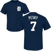 Johnny Pesky Detroit Tigers Name & Number T-Shirt - Navy